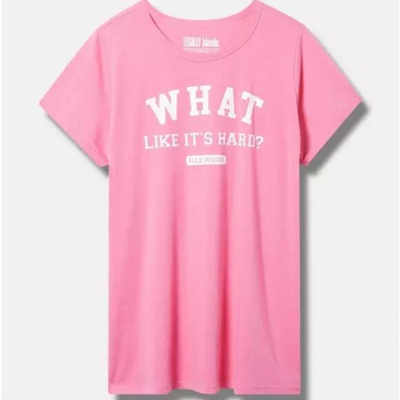 Torrid Legally Blonde Classic Fit Cotton Ringer Tee - Size 00 - Picture 1 of 3